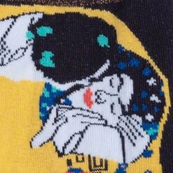 Klimt's The Kiss Women's Shimmer Knee Highs -Trendy Socks Store the sock shack klimt F0531 The Kiss Knee High Socks DETAIL