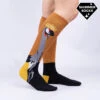 Crowned Crane Shimmer Knee Highs -Trendy Socks Store the sock shack maine bird socks F0623 CrownedCrane KneeHighSocks ModelSide