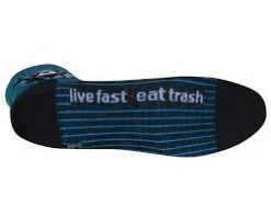 Live Fast- Eat Trash, Raccoon 1/4 Ankle Socks -Trendy Socks Store the sock shack maine sock guy socks raccoon live fast eat trash unisex bottom sole