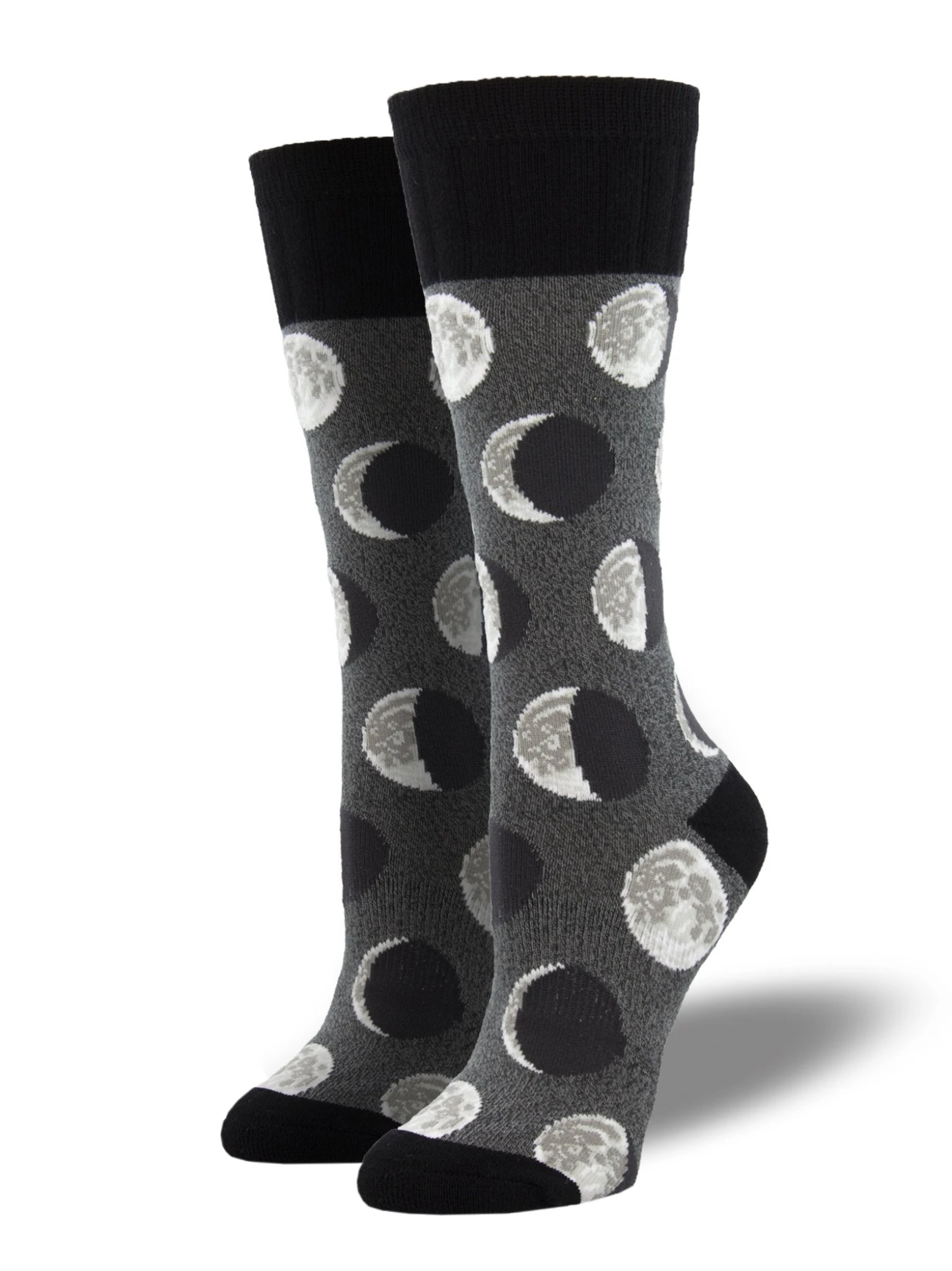 Many Moons (Charcoal) Unisex S/M Boot Sock 3 Many Moons (Charcoal) Unisex S/M Boot Sock