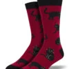 Black Cats (Red) Bamboo Men's Crew Socks -Trendy Socks Store the sock shack mens bamboo black cat socks men socksmith pair