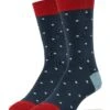 Mr. Arthur Dots (Navy/ Ivory) Men's Bamboo Crew Sock 1 Mr. Arthur Dots (Navy/ Ivory) Men's Bamboo Crew Sock -Trendy Socks Store the sock shack mens bamboo crew socks jy sock it up black label mr arthur navy polka dot MX6810C B 1