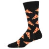 Slice Of New York, Pizza (Black) Men's Crew Socks -Trendy Socks Store the sock shack mens crew sock black pizza slice new york MNC3164 Black 01