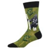 Gorilla, Endangered Species Men's Crew Sock -Trendy Socks Store the sock shack mens crew sock gorilla endangered series MNC3177 Green 01