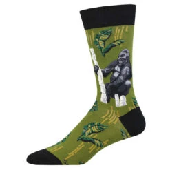 Gorilla, Endangered Species Men's Crew Sock