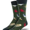 Bird Is The Word (Green) Men's Crew Socks 2 Bird Is The Word (Green) Men's Crew Socks -Trendy Socks Store the sock shack mens crew socks bird is word birding green socksmith