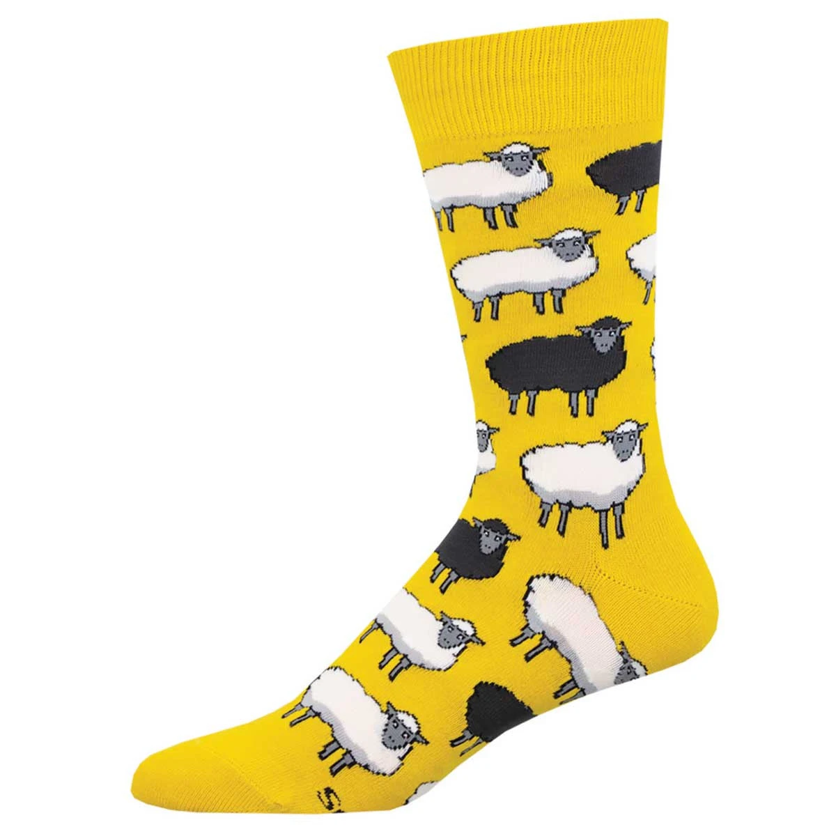 Black Sheep (Yellow) Men's Crew Socks 3 Black Sheep (Yellow) Men's Crew Socks