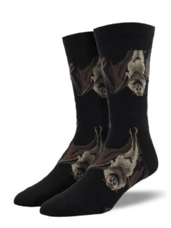 Going Batty (Black) Men's Crew Socks