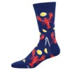 Lobster Dinner (Navy) Men's Crew Socks