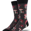 Pretty Fly For A Fungi (Charcoal) Men's Crew Socks -Trendy Socks Store the sock shack mens crew socks mushroom mushrooms pretty fly for fungi charcoal socksmith