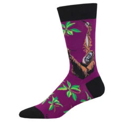Orangutan, Endangered Species Men's Crew Sock