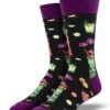 Tiki Drinks (Black) Men's Crew Socks -Trendy Socks Store the sock shack mens crew socks tiki drinks socksmith cocktails