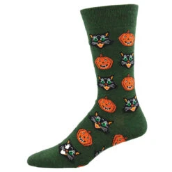 Vintage Halloween (Green) Men's Crew Sock
