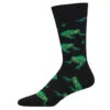 Night Frogs (Black) Men's Crew Sock -Trendy Socks Store the sock shack mens crew socksmith night frogs black MNC2937 Black 01