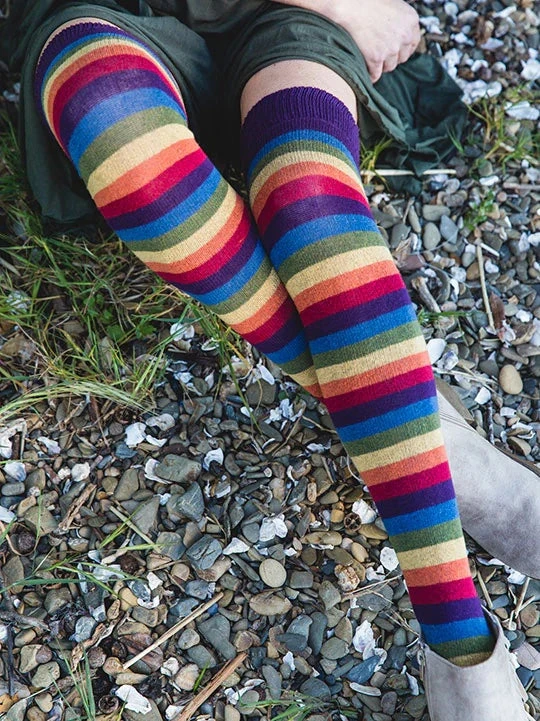 Iris Rainbow Organic Cotton Over The Knee Socks 4 Iris Rainbow Organic Cotton Over The Knee Socks - Image 2