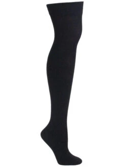 Black Organic Cotton Over The Knee Socks