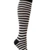Seleh Ebony Stripe Organic Cotton Knee High Socks