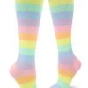 Pastel Rainbow Women's Knee Highs -Trendy Socks Store the sock shack pastel rainbow knee socks mod socks