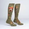 Shroom And Board Women's Knee Highs 2 Shroom And Board Women's Knee Highs -Trendy Socks Store the sock shack squirrel bird mushroom F0570 Shroom and Board Knee High Socks Legform