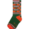 Home Is Where The Weed Is Unisex Crew Socks -Trendy Socks Store the sock shack unisex crew home is where the weed is gumball poodle