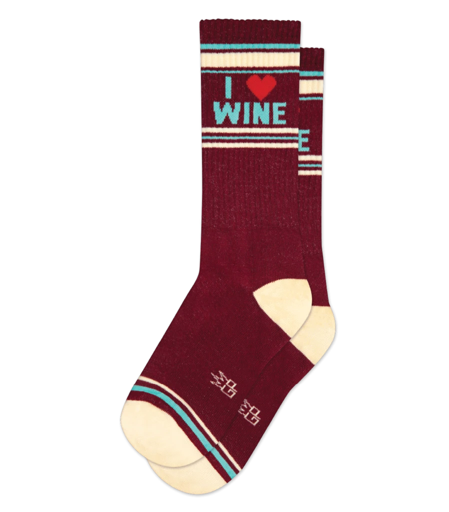 I ❤️ Wine Unisex Crew Socks 3 I ❤️ Wine Unisex Crew Socks