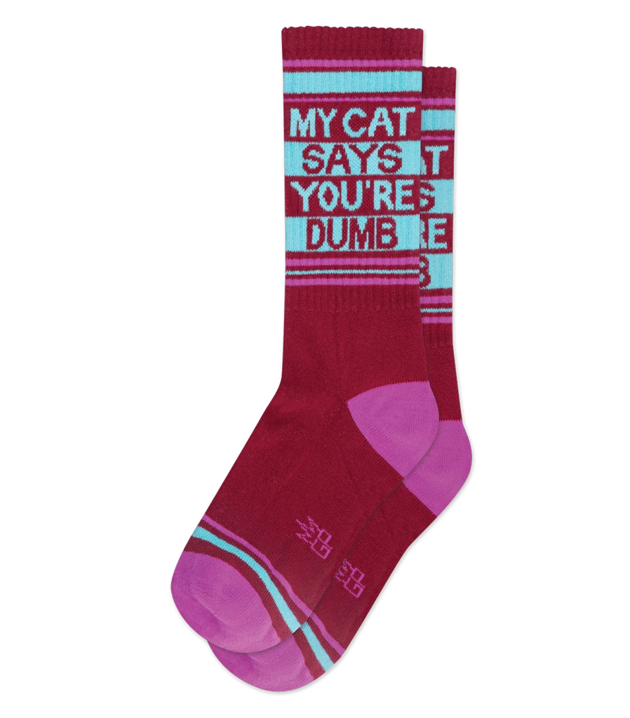 My Cat Says You're Dumb Unisex Crew Socks 3 My Cat Says You're Dumb Unisex Crew Socks