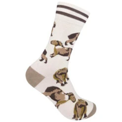 Capybara, Capybara (Ivory) Unisex Crew Socks