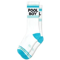 Pool Boy (White) Unisex Crew Socks