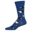 Whale, Hello There! Orcas (Blue) Men's Crew Socks 1 Whale, Hello There! Orcas (Blue) Men's Crew Socks -Trendy Socks Store the sock shack whale hello ther orca s socksmith blue mens crew socksMNC2714 Blue 01