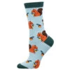 Nuts For Squirrels (Blue) Women's Bamboo Crew 1 Nuts For Squirrels (Blue) Women's Bamboo Crew -Trendy Socks Store the sock shack womens bamboo crew socks nuts for squirrels WBN3006 Blue 01