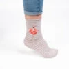 Flamingo (Grey) Women's Bamboo Crew Socks -Trendy Socks Store the sock shack womens crew bamboo socks wrendale
