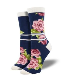 Peonies, If You Please! Women's Bamboo Crew
