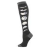 Just A Phase (Charcoal) Women's Knee Highs -Trendy Socks Store the sock shack womens knee high sock moon phases WNH789 CharcoalHeather 01