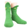 Alligator 3-D Kids' (Age 7-10) Crew Socks -Trendy Socks Store the sock shack youth 3d crew sock green alligator sock foot traffic