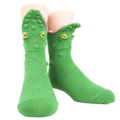 Alligator 3-D Kids' (Age 7-10) Crew Socks