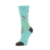 Dragonflies (Pool Blue) Organic Cotton Crew Socks-Medium -Trendy Socks Store the sock shack zkano crew medium dragonflies crew pool blue organic socks made in usa 29819810807856