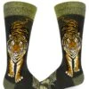 Fierce Tiger Men's Crew Sock -Trendy Socks Store tiger mens crew sock shack mod socks